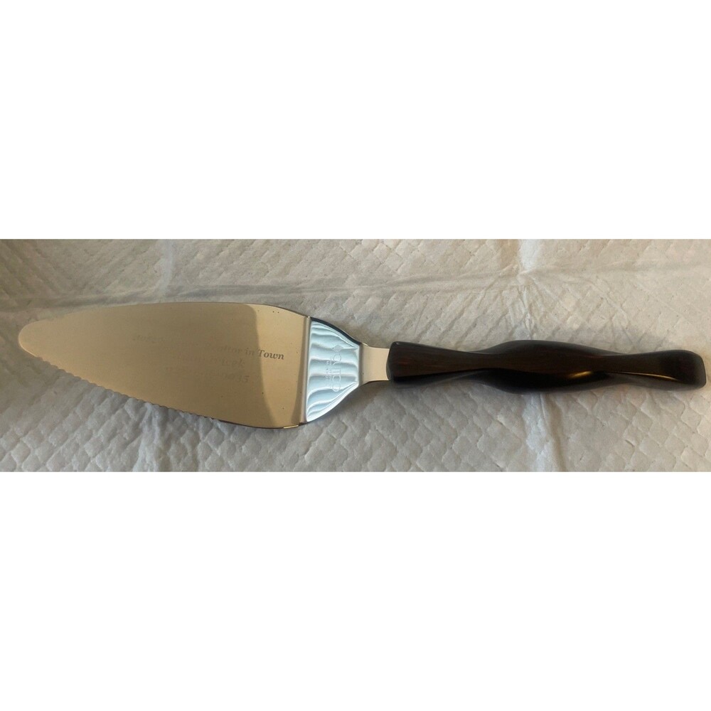 Cutco 1754 Slice N Serve Spatula Knife Cake/Pie Server Classic Brown Handle USA